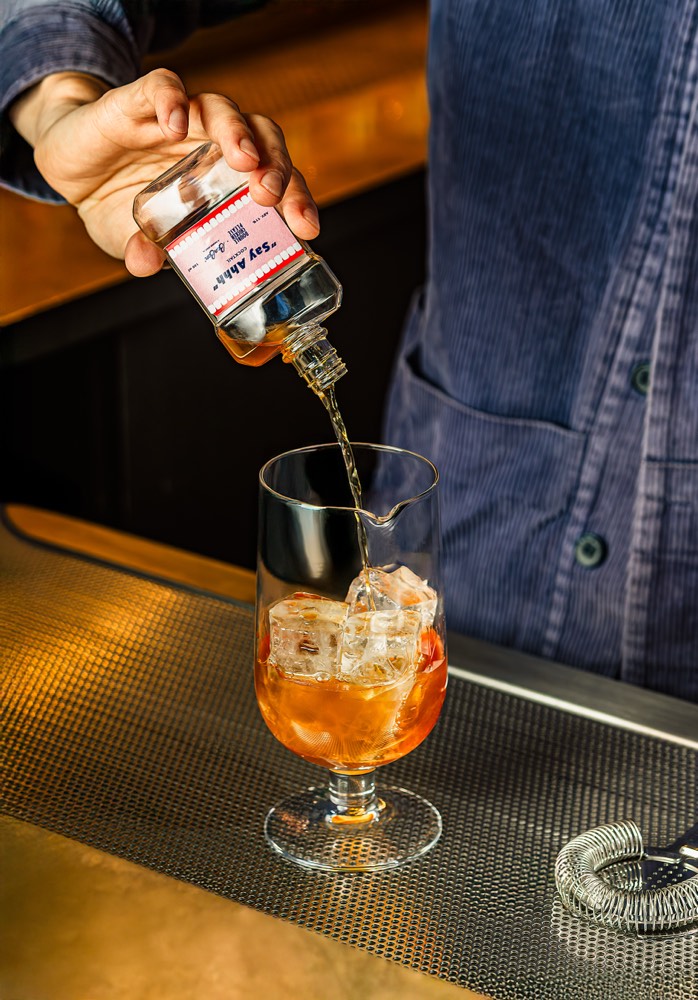 Craft cocktail studio lit for a Brooklyn bar program